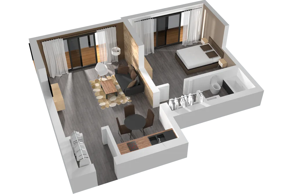Appartement rénové après une étude énergétique adaptée à la petite surface